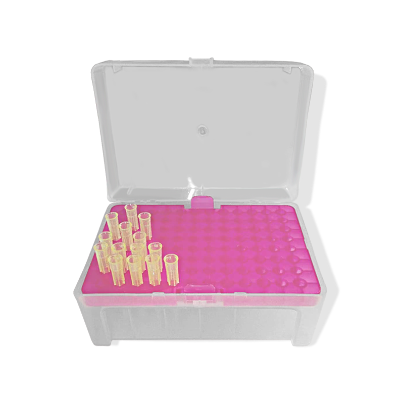 Caja de punta de pipeta de laboratorio, caja de pipeta de plástico de Micropipeta de 200UL, 96 posiciones, caja de soporte de punta de pipeta de laboratorio