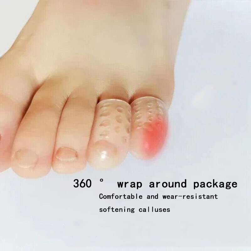 Tapas de silicona para dedos de los pies, Protector transpirable antifricción, evita ampollas, 10 piezas