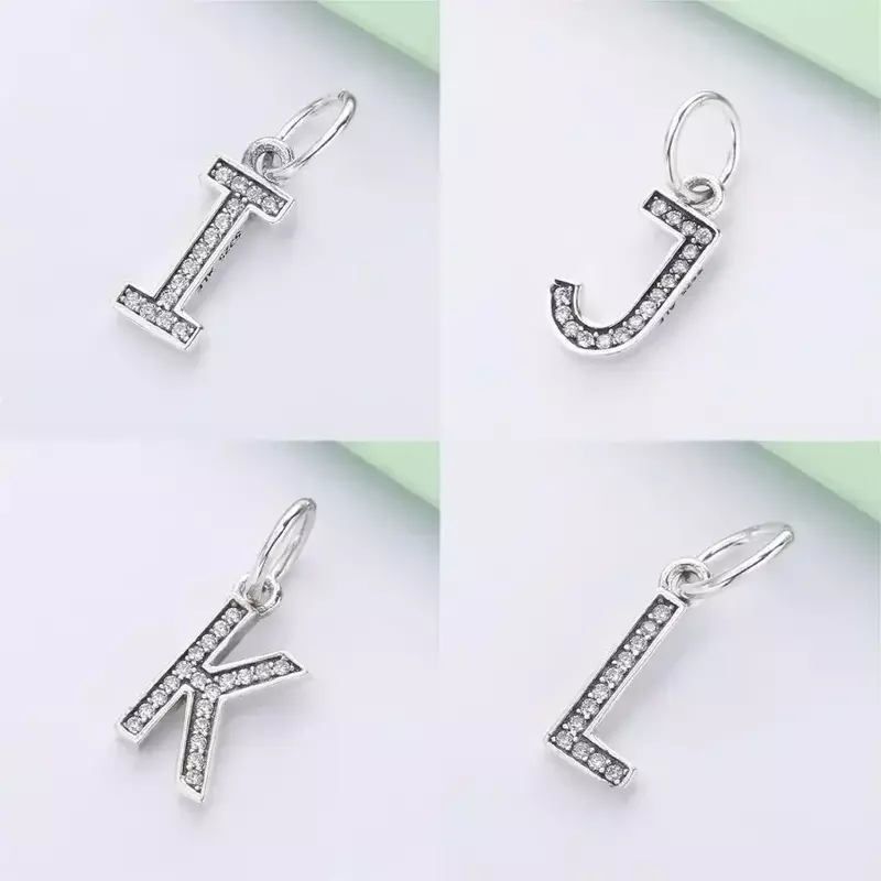A-Z 100% 925 Sterling Silver, 26 English Letters, Suitable For Snake Pendant Bracelets, Gift Jewelry Accessories
