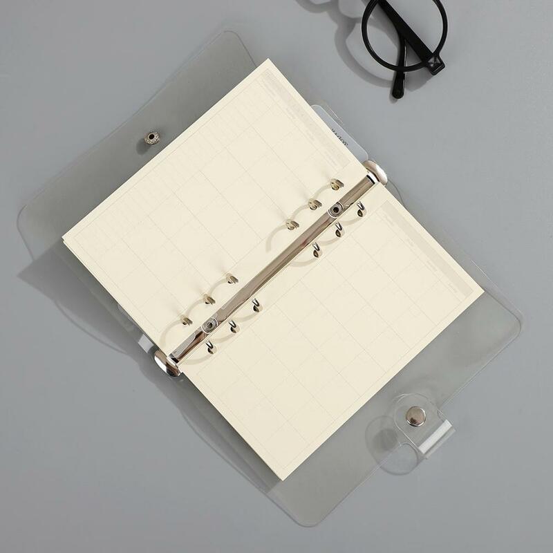 Transparent loose leaf binder loose strap loose leaf inner core A6 A7 note book journal a5 planner office supplies