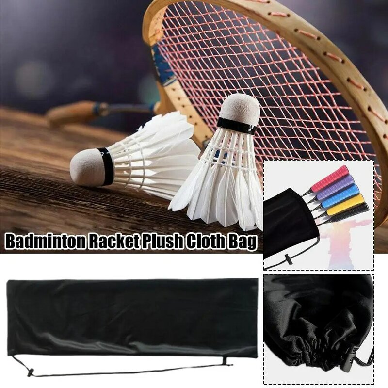 1 Stuk Badminton Racket Bal Tas Dikke Pluche Doek Cover Racket Bescherming Case Squash Opslag Rugzak Sport Training Cover Tas