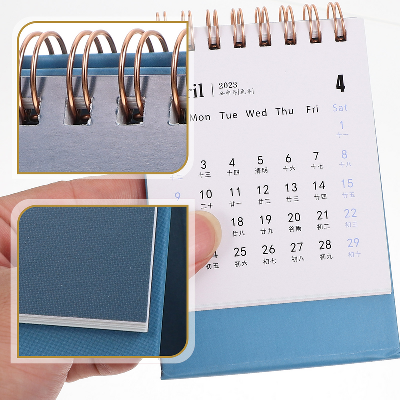 Mini Desk Desk Calendars For Desk Note Pads Desktop Table Standing Accessories Household Paper Month Convenient Office