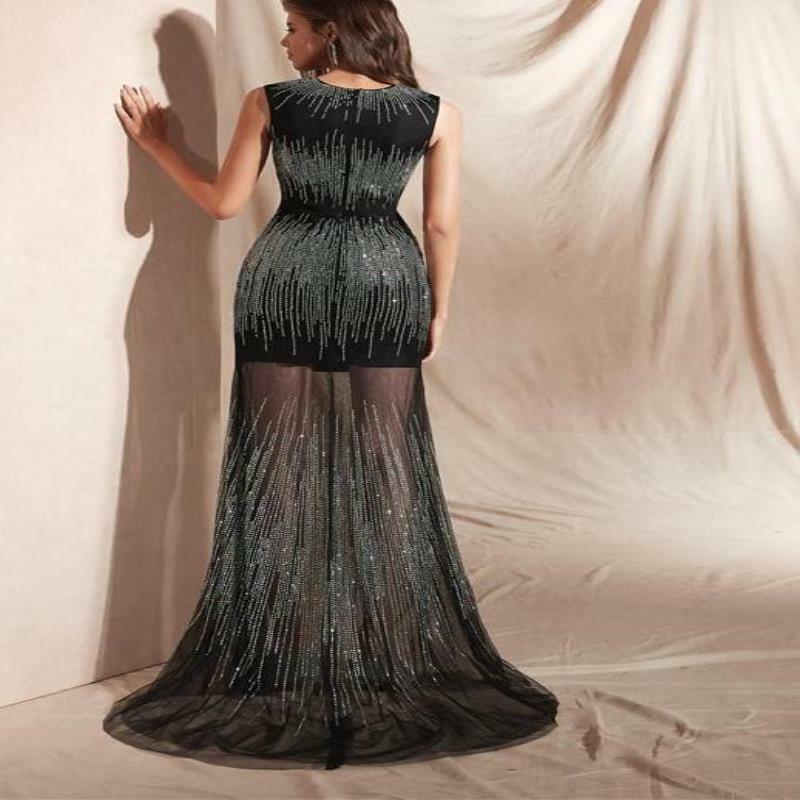 Oliz elegancka, długa rękaw cekinowy tiulowa suknia wieczorowa 2024 damski luksusowy syrenka formalna dla druhny przyjęcie Maxi suknia balowa