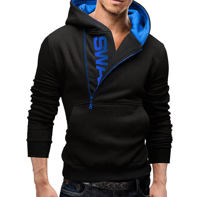 Men Fashionable Hoodie Letter Logo Casual Sweatshirts Hooded Pullover Top