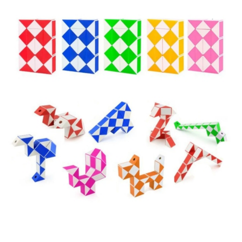 Moyu Meilong kostka klasowa 24 kostki prędkości węża Twist magiczna łamigłówka dla dzieci upominki na przyjęcie kolorowe zabawki edukacyjne