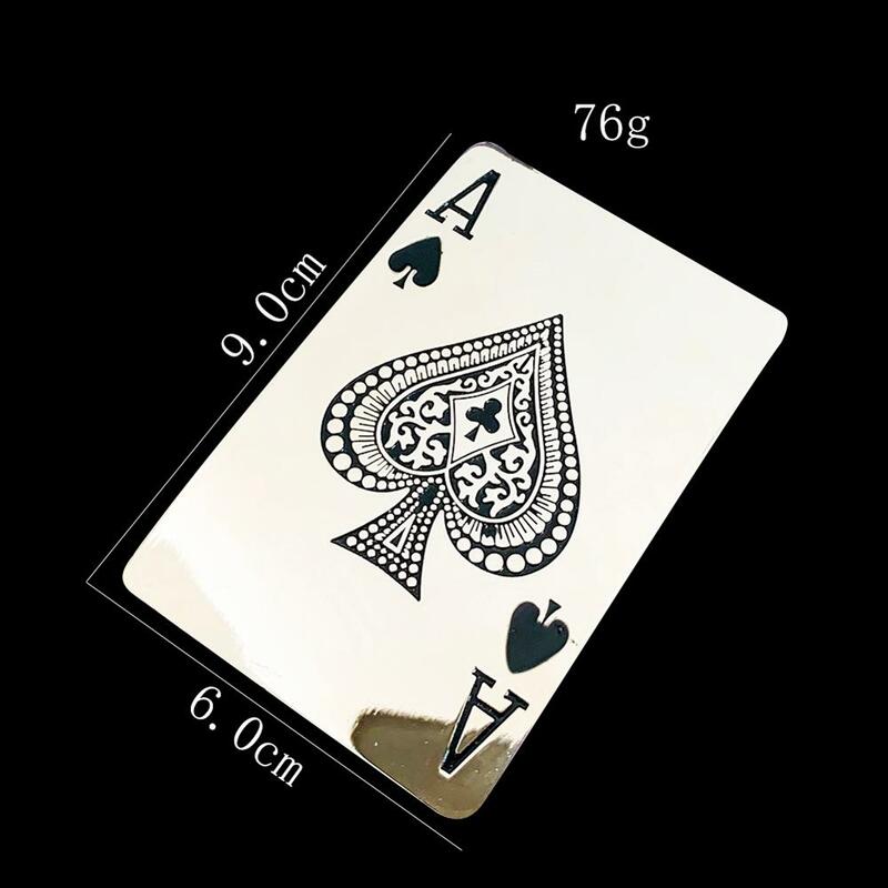 Sabuk baja tahan karat sekop permainan rekreasi Poker gesper Ace Las Vegas Cardplayer Beruntung Jeans Pria sabuk kulit gesper