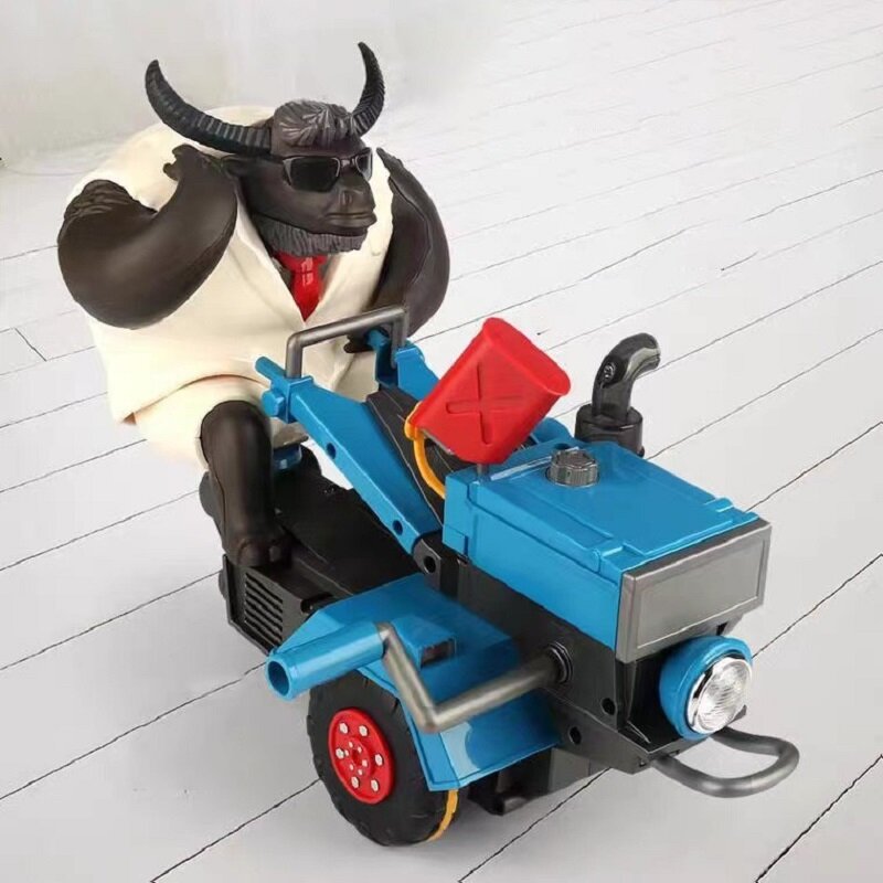 Kid Puzzel Elektrische Speelgoed Auto, Zingen Stunts Universele Auto Verlichting Dancing Robot Bull Tractor Sneeuwpop Eend Speelgoed, 1 2 3 4 Xmas Gift