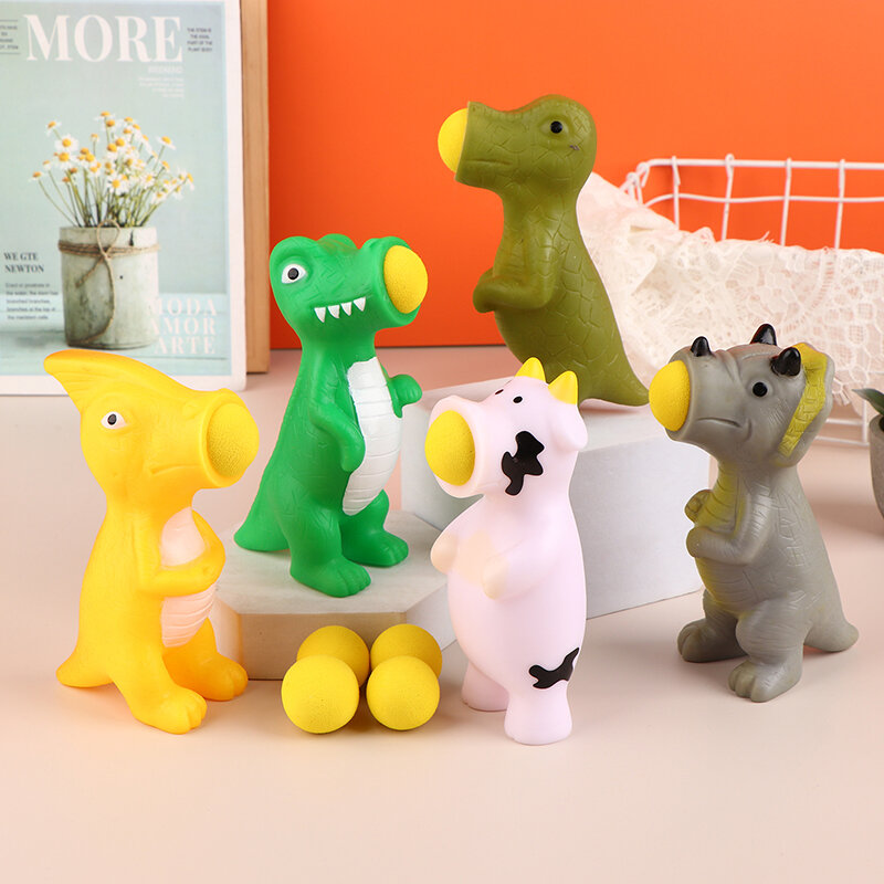 Zabawki piłka antystresowa dzikiego dinozaura zabawki do strzelania z piłeczka antystresowa katapulty dla dzieci dorosłych