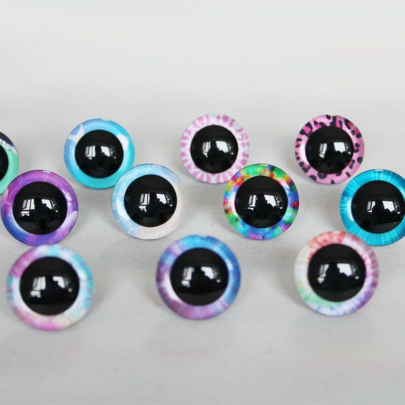 10pairs  9mm- 35mm New fashion 3D toy safety eyes  doll eyes with  back washer for  diy plush doll FINDINGS--HD11