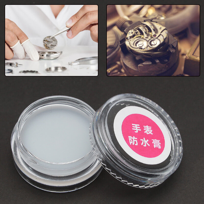 Crema de reloj impermeable con Grasa de silicona, 2 piezas, herramienta restauradora de mantenimiento, lubricación de reloj, herramienta práctica para el hogar