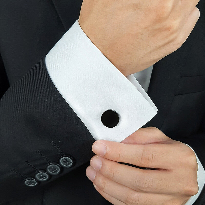 Abotoaduras de botão de aço inoxidável personalizadas para homens, presente personalizado, melhor homem camisa, festa, casamento, quente