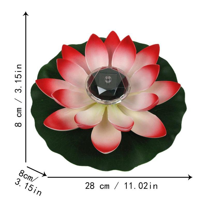 Floating Lotus Flower Lights For Pool Solar Power Led Pond Lights Solar Pool Lights For Flower Pond Beach Lawn And Swimming Pool