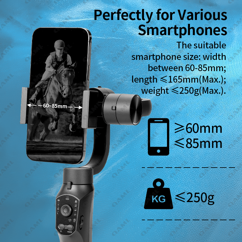 F10 3-Axis Handheld Gimbal Smartphone Stabilizer Cellphone Selfie Stick for Android iPhone Phone Vlog Anti Shake Video Recording