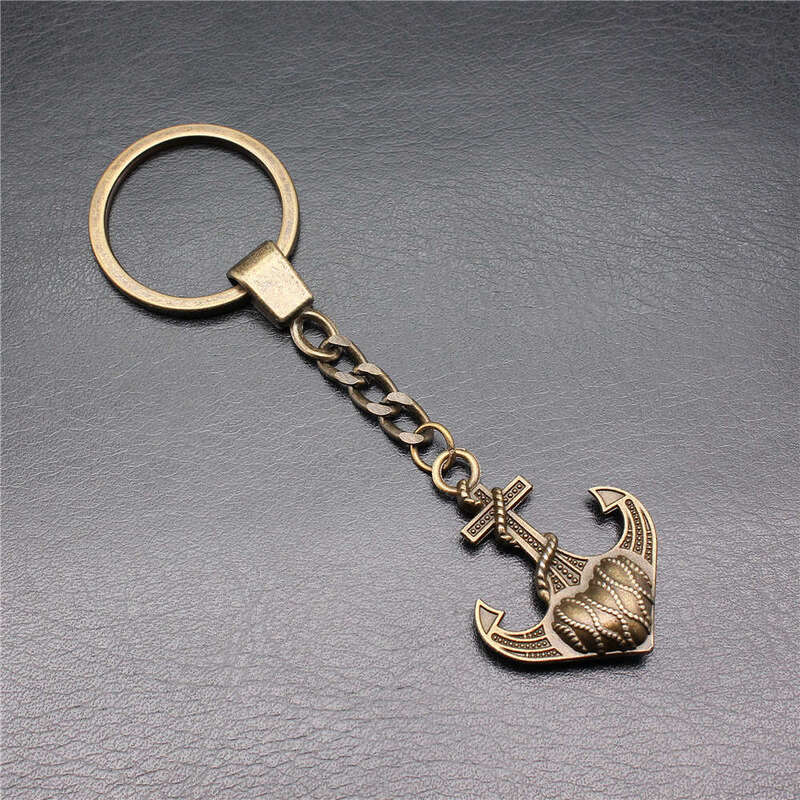 Porte-clés pendentif bijoux vintage, outils clés faits à la main, taille de bague 30mm