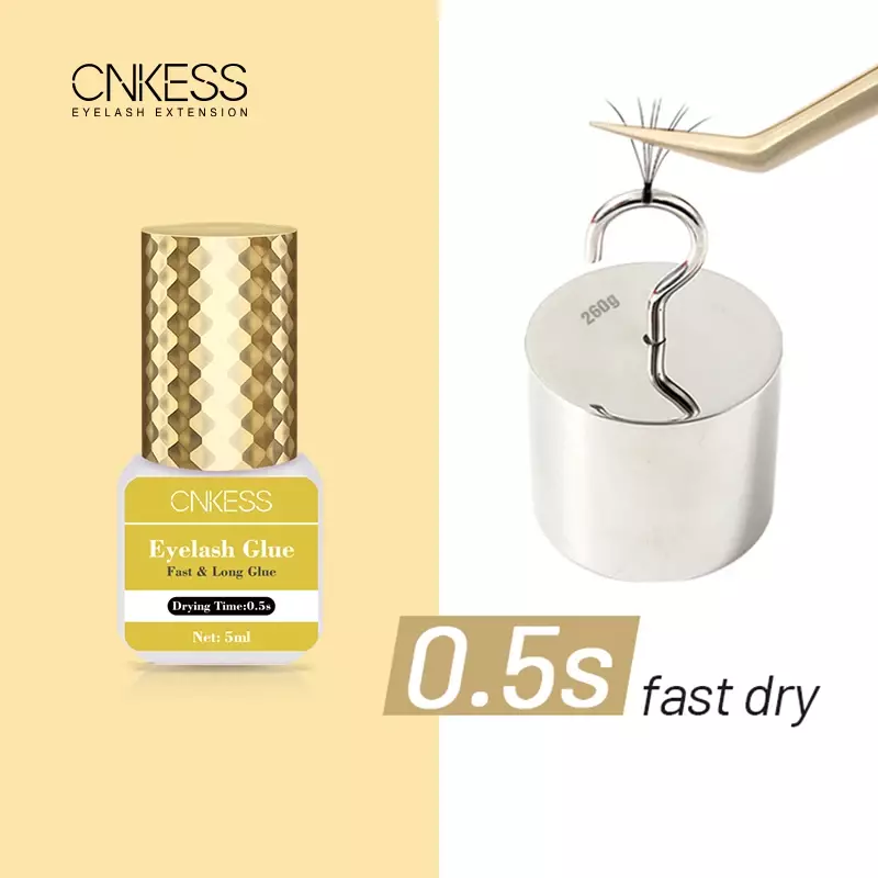 Cnkess-まつげ、まつげエクステ、接着剤化粧品、メイクツール用の速乾性接着剤、0.5秒