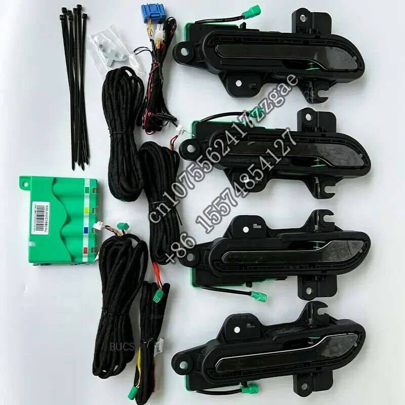 統合された電気ドアハンドル,カラフルなLEDライト,アップグレード,自動オープンハンドル,モデル3,y,2018-2022