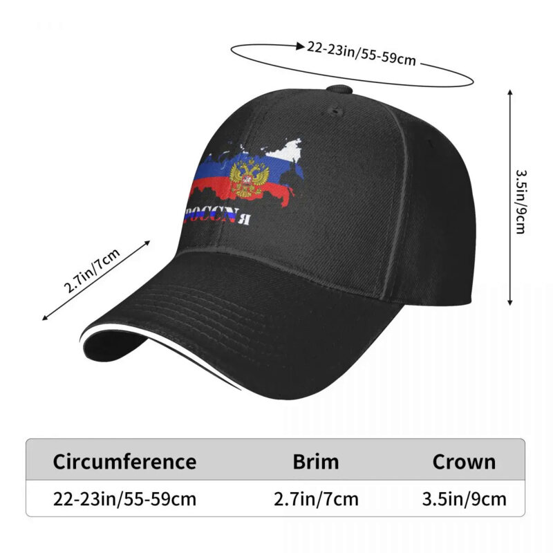 Poccnr-Sombrero Multicolor con visera para mujer, gorra con visera personalizada, sombreros de protección solar, Bandera de Rusia
