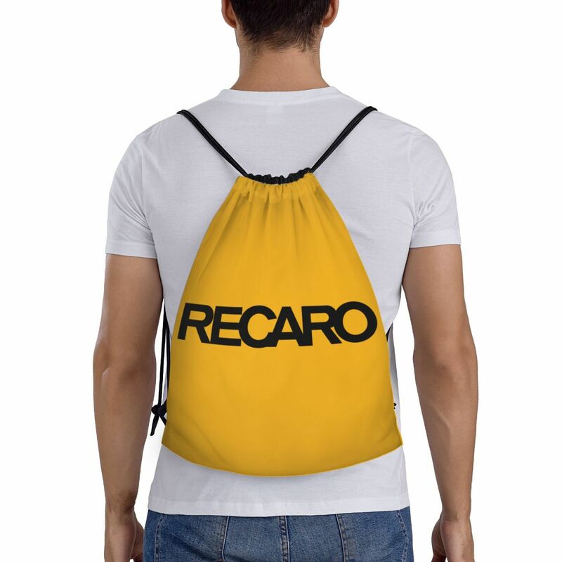 RECARO-mochila con cordón y logotipo personalizado para hombre y mujer, bolsa ligera para gimnasio, saco deportivo para entrenamiento