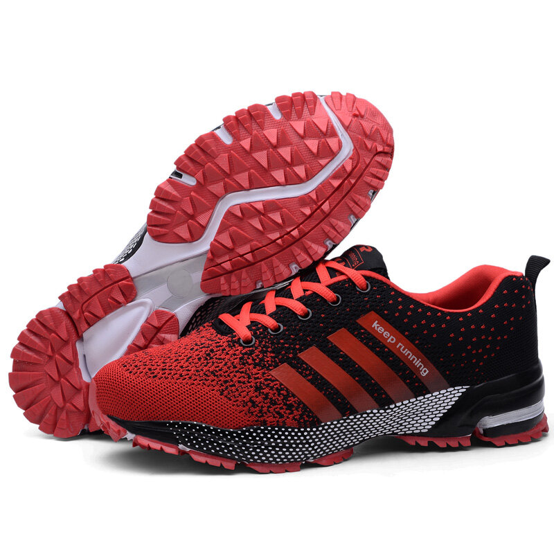 Running Breathable Shoes Men Outdoor Sports Shoes Lightweight Lace-up Sneakers Man Comfortable Athletic Men Training Footwear