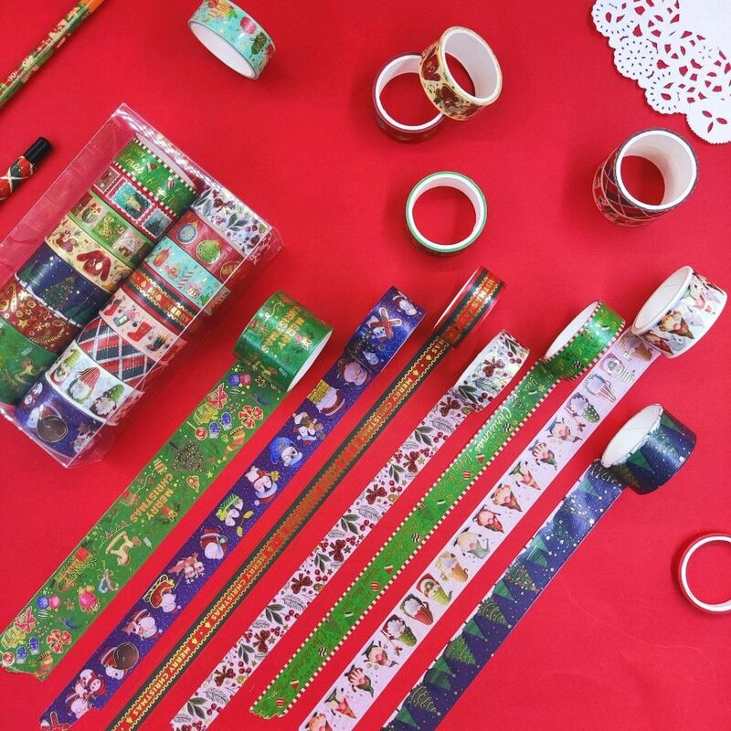 Nuevo Material de papelería creativo pequeño álbum de recortes fresco INS pegatinas decorativas DIY Material Washi Tape cuenta de mano