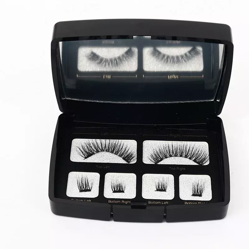 3D Magnetic Eyelashes Kit Seal Individual Lashes Double False Eyeslashes Reusable Easy To Wear Fake Eyelash Extension Makeup Kit