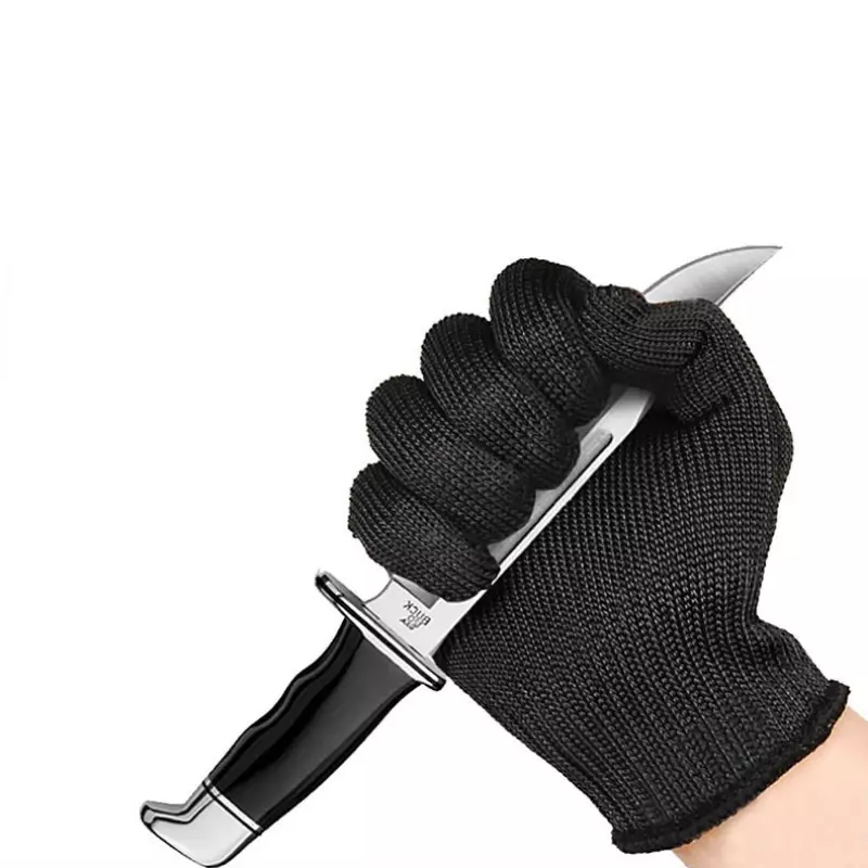 Black Level 5 Anti Cut Gloves, Fio De Aço, Malha De Metal, Proteção De Segurança, Cozinha, Açougueiro, Trabalhando, Peixe, Carne, Jardim