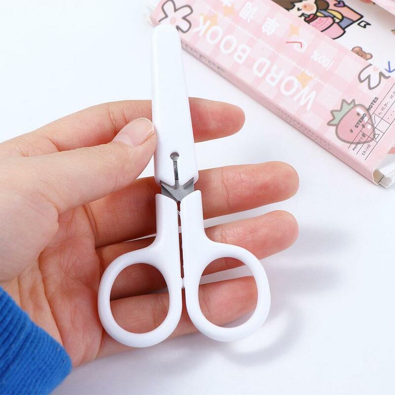 Supply Handmade Tools Handwork for Paper Stainless Steel with Cover Scissor Office Scissor White Tiny Scissors White Color