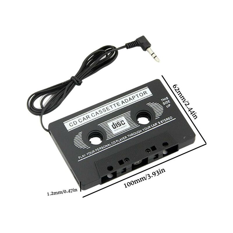Adaptor kaset mobil Universal, konverter pemutar Mp3, colokan Jack 3.5mm untuk iPod untuk iPhone AUX, kabel CD