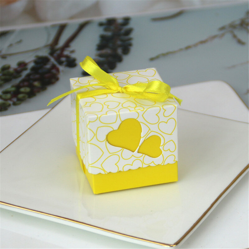러브 하트 생일 웨딩 캐리지 사탕 상자 선물 상자 리본 크리스마스 파티 장식, 도매