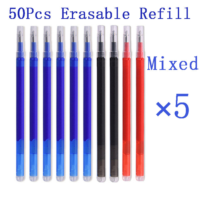 50 шт./набор, стержни для ручки со стираемыми чернилами, 0,7 мм