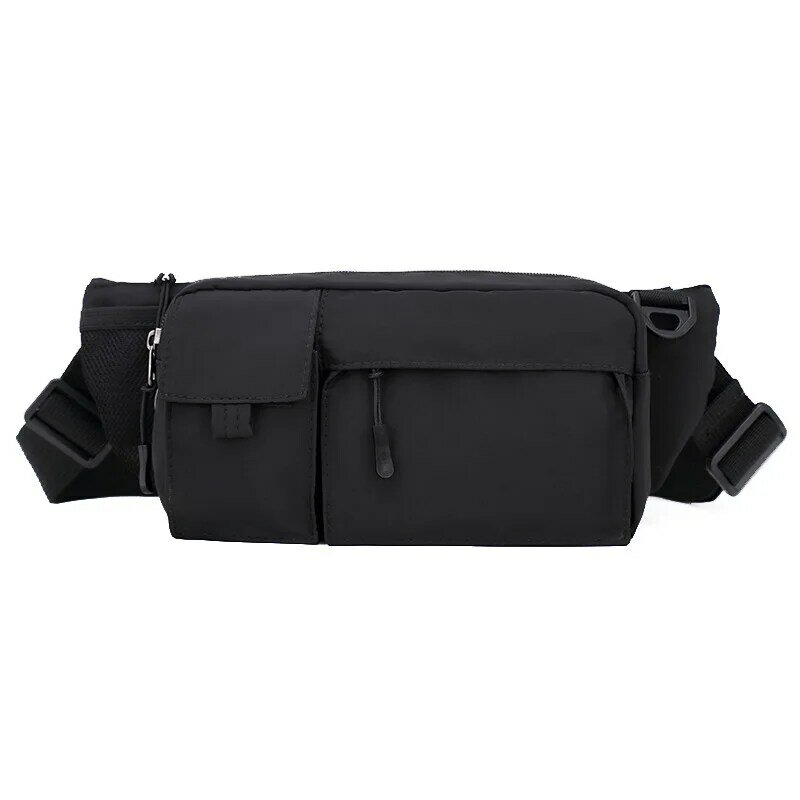 Сумка через плечо для мужчин, японский однотонный простой ранец, нагрудная сумка, мужской приливной поясной Повседневный маленький портфель