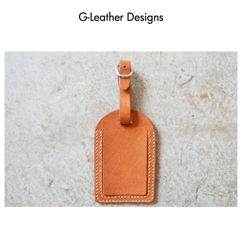 Personalized Name Genuine Cow Leather Luggage Tag Suitcase Identifier Label Baggage Boarding Tag ID Address Holder Travel Tag