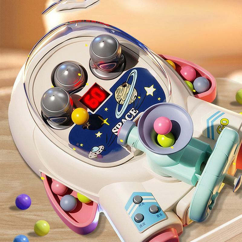 핀볼 기계 장난감 우주선 모양 재미있는 장난감, 어린이 3 및 가족용, 액션 및 반사 게임을 통해 개념 배우기