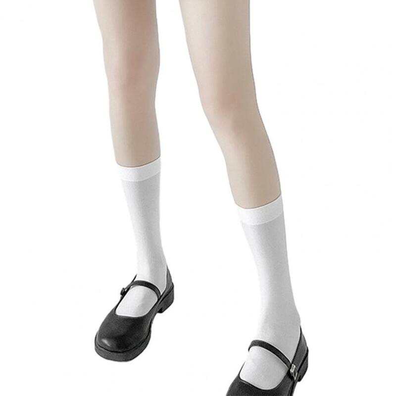 Calcetines elásticos de tubo medio para mujer, medias por encima de la rodilla, estilo universitario japonés, Lolita, versátil