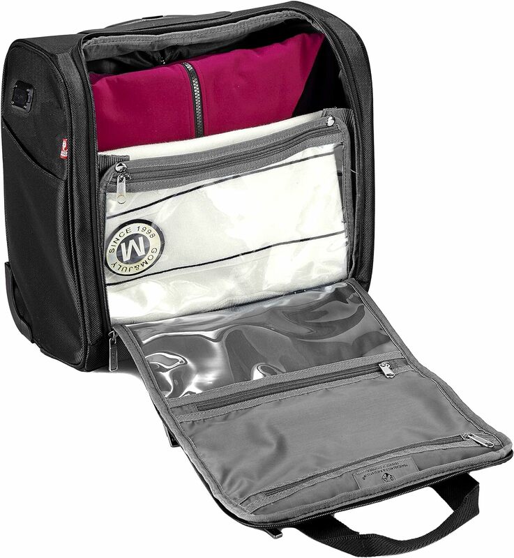 TPRC Smart sotto il sedile bagaglio a mano con porta di ricarica USB, nero, sottosella da 15 pollici