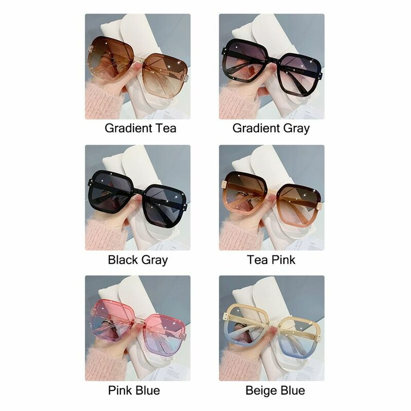 Gafas de sol clásicas Vintage UV400 para mujer, gafas de sol de gran tamaño, montura grande cuadrada