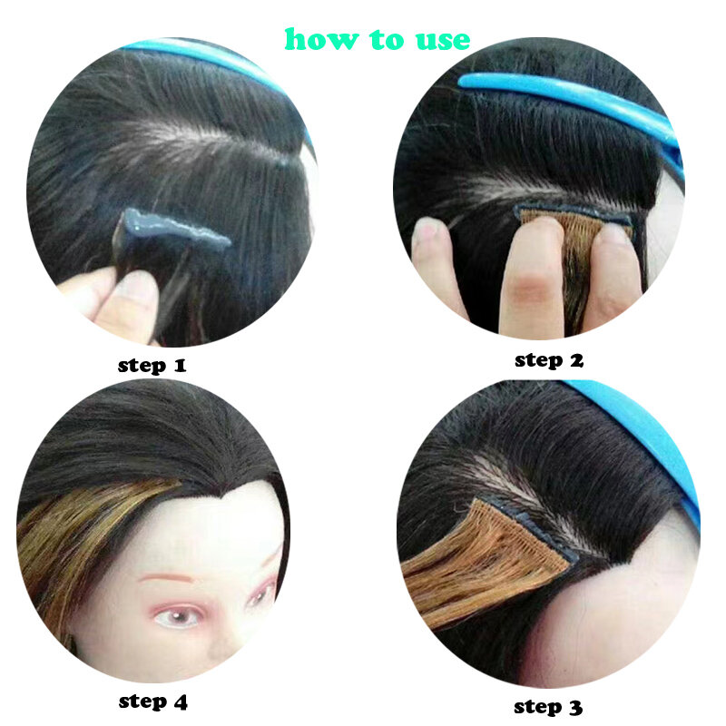 Plussign preto cabelo trama ligação cola e cabelo bond removedor peruca instalar kit para salão de beleza profissional