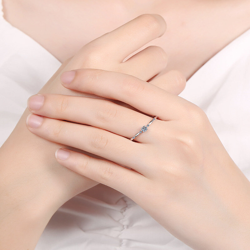 NeeTim-Anillo de moissanita VVS1 para mujer, joyería fina de boda con certificado, Plata de Ley 925, anillos de compromiso, regalos