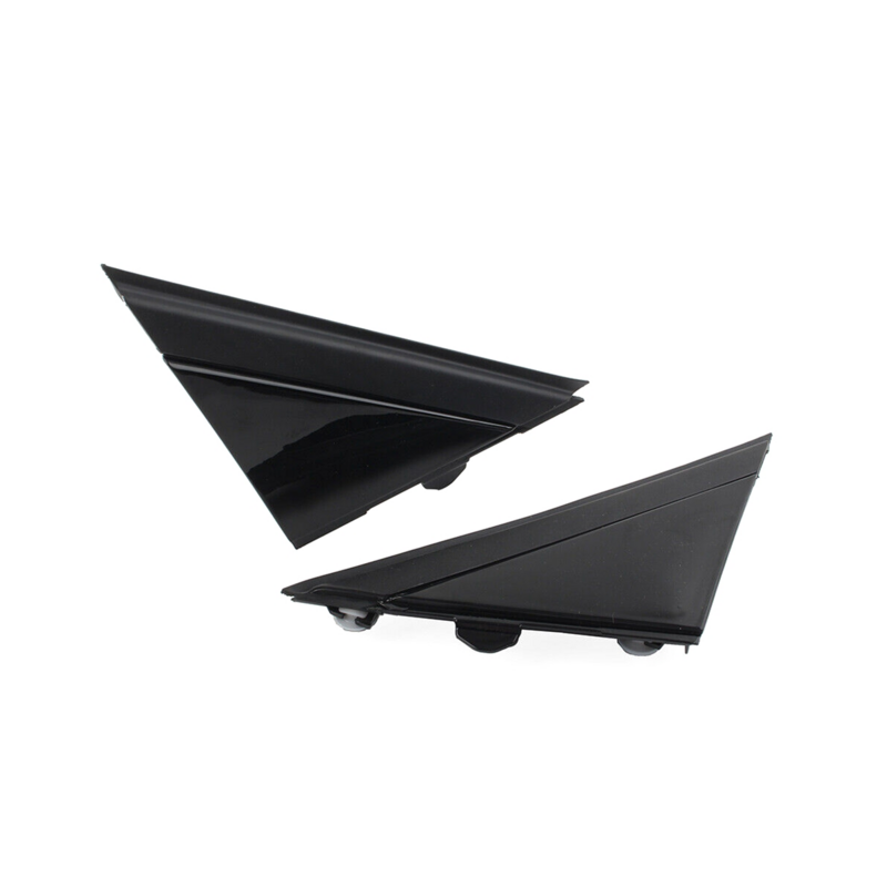 Plaque décorative de rétroviseur noir brillant, rétroviseur triangulaire, 1SH17KX7AA, 1SH16KX7AA, Fiat 500, 2012-2019, 1 paire