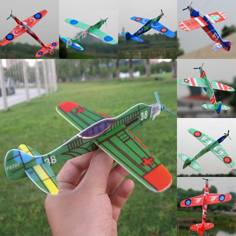 Juego de rellenos de bolsas de fiesta, Avión de espuma, juguete planeador volador, modelo de avión, 10 piezas, gran oferta