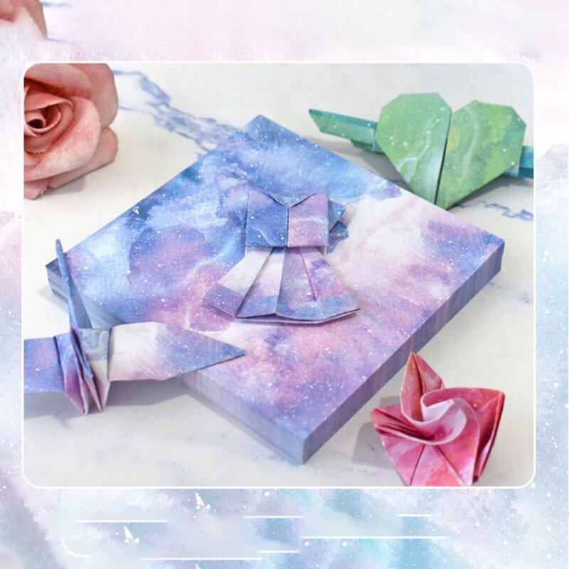400 pezzi materiale artistico cielo stellato Origami carta pieghevole Scrapbooking carta piegata colorata Sakura Square