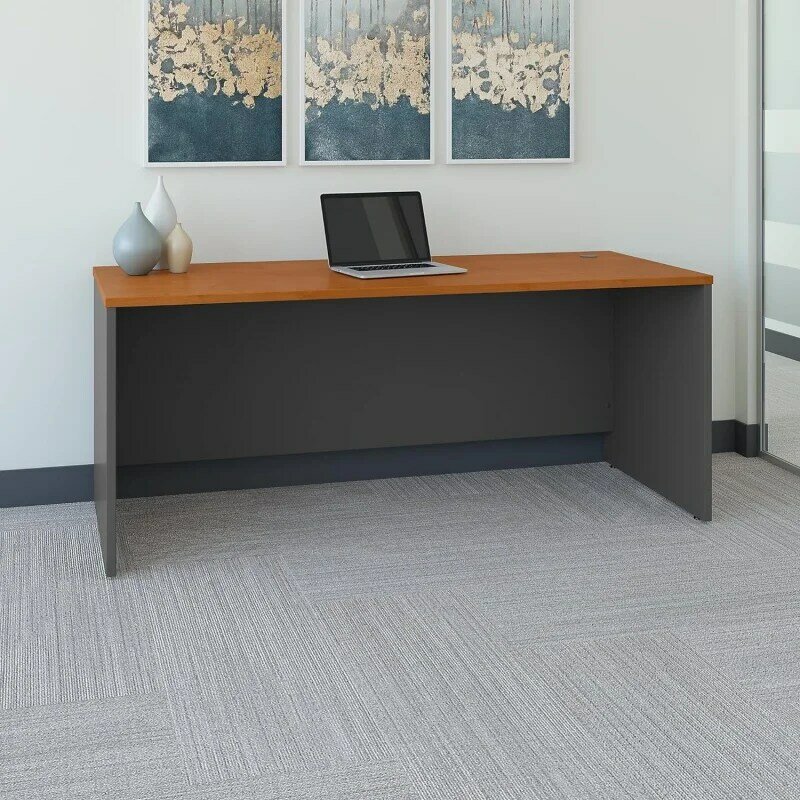 부시 비즈니스 가구 시리즈 C, 천연 체리 사무실 책상, 가정 및 전문 직장용 대형 컴퓨터 테이블, 72W