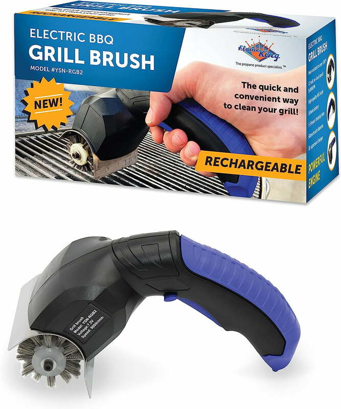 Electric BBQ Grill Cleaning Brush, Cordless and Rechargeable, Stainless Steel Bristles
