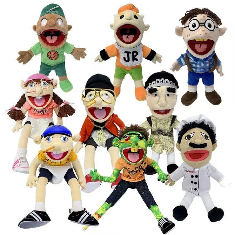 60cm Jeffy Marionette Puppe Jeffy Handpuppe sml Jeffy Marionette Familie echte Jeffy Zombie Boy Handpuppe Plüsch tier Plüsch Feebee Marionette