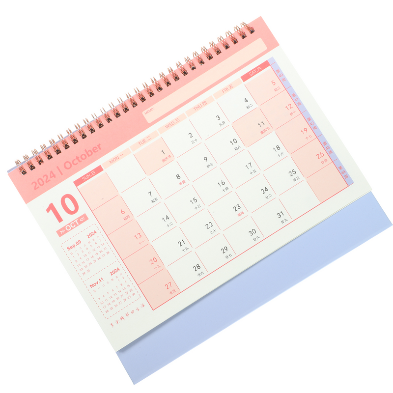 Calendario de escritorio mensual con tapa de pie, pizarra blanca, de julio de 2023, diciembre de 2024, Año Escolar
