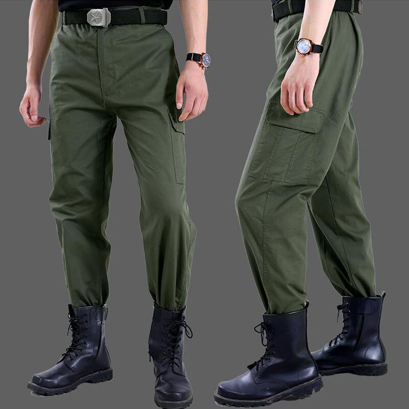 Брюки-карго мужские тактические в стиле милитари, повседневные свободные Джоггеры для занятий спортом, походов, тренировочные штаны с несколькими карманами, с ремнем, 5XL, на осень