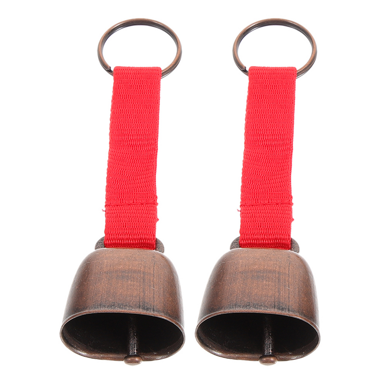 2 Pcs Outdoor Camping Bell Cow Bells Traveling Accessories for Ribbon Metal Bear Cloth