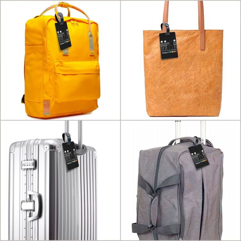 Etiquetas de equipaje personalizadas, etiqueta de identificación, cubierta de privacidad