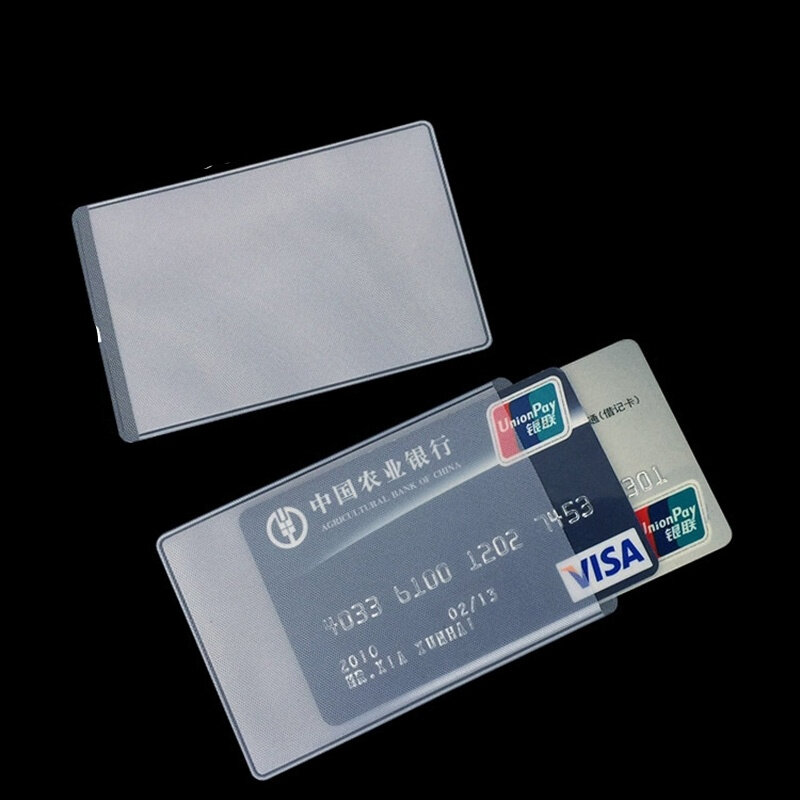 10 teile/los 60*93mm transparente Kartens chutz hüllen ID-Karten halter Brieftaschen Geldbörse Business Kreditkarten schutz Abdeckung Taschen