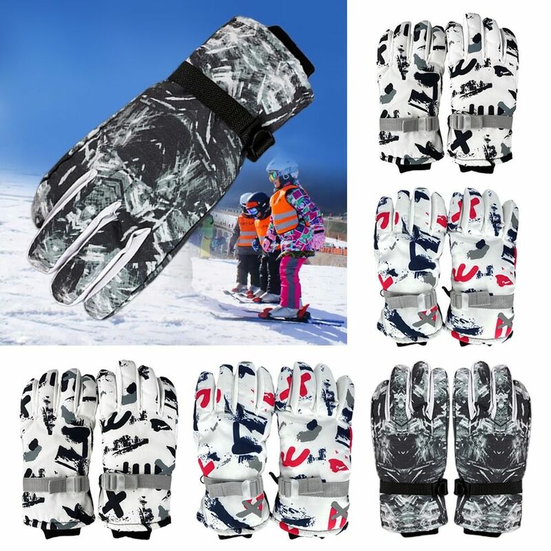 Moda addensare bambini caldi bambini inverno Must neve Snowboard bambini guanti da sci equitazione all'aperto guanto a maniche lunghe